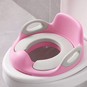 ACXIN Kinder Toilettensitz WC Aufsatz für 12 Monate bis 7 Jahre, Baby Toilettentrainer mit Anti-Rutsch Polster Kloaufsatz (Rosa)