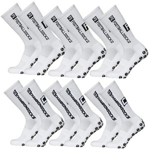 winterbeauy 6 Paar-Pack Fußballsocken Sportsocken Rutschfeste Sportstrümpfe Grip Socken Anti Slip Training Athletic Socken gr.39-46,(2 Stile)