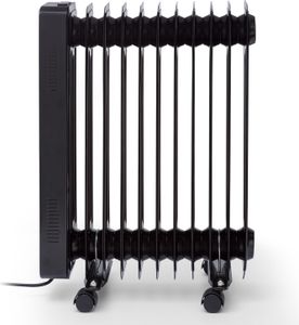 Klarstein Öl Radiatoren, Heizkörper Elektrisch, Leiser Ölradiator 2500 Watt, Mobiler Elektro Radiatoren, Heizkörper mit Thermostat & Wifi/App, Freistehender Öl Radiator Energiesparend, Oil Heater
