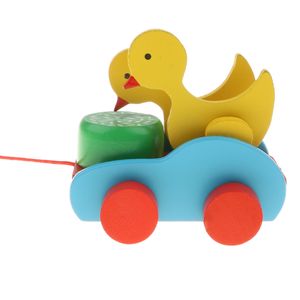 Ziehtier Zieh-Enten aus Holz, fördert die Motorik und animiert dazu es an der Schnur hinterher zuziehen, tolles Spielzeug für Kinder Laufanfänger