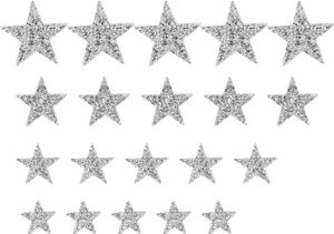Stern-Flicken-Set, 20 Stück, Aufbügelbare Strass-Stern-Aufnäher, Applikationen für Kleidung, Schuhe, Taschen