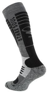 Stark Soul® Ski & Snowboard Socken 2 Paar, mit Spezialpolsterung 43-46 Grau-Schwarz