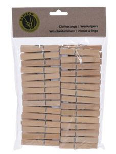 Holz Wäscheklammer 7 cm - 120er Pack - Klammer aus Bambusholz für Wäsche Deko und zum Basteln