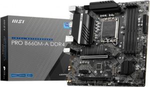 MSI PRO B660M-A DDR4 - Motherboard - micro ATX - LGA1700-Sockel - B660 Chipsatz - USB-C Gen1, USB 3.2 Gen 1, USB 3.2 Gen 2 - 2.5 Gigabit LAN - Onboard-Grafik (CPU erforderlich)