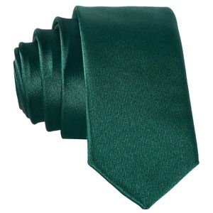 DonDon schmale grüne Krawatte 5 cm glänzend