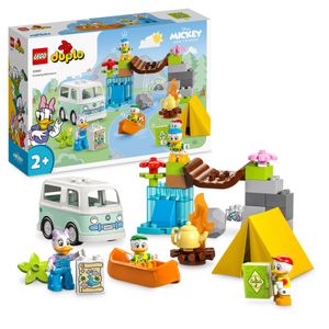 LEGO 10997 DUPLO Disney Mickey and Friends Camping-Abenteuer Set mit Wohnmobil, Kanu und Daisy Duck Figur, Bauspielzeug Geschenk für Kleinkinder ab 2 Jahren, Mädchen und Jungen
