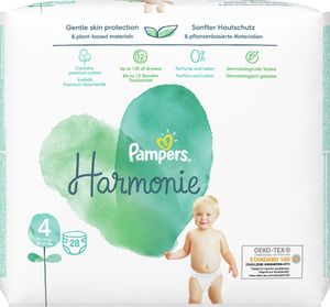 Pampers Harmonie Pure Nappies Size 4 28 Count - Pack of 28