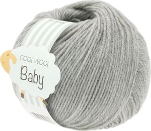 Lana Grossa Cool Wool Baby 206 Hellgrau meliert 50g