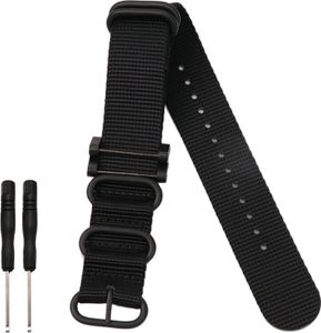INF Nylonový remienok na hodinky pre Suunto Core čierna
