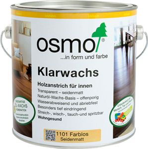 Osmo Holz Klarwachs farblos seidenmatt für Holz im Innenbereich 750ml