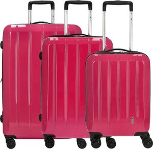 Check.IN 3-tlg. Kofferset LONDON 2.0 mit 4 Rollen - pink