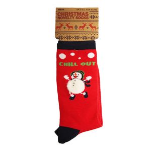RJM - Novelty Socken für Männer, Weihnachten 1817 (40,5 EU - 45,5 EU) (Rot)