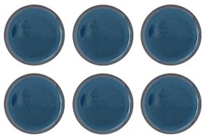 Villeroy & Boch Crafted Denim 6er Set Speiseteller blau D. 25,5cm Porzellan
