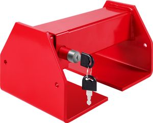 Zámok VEVOR pre nákladné kontajnery, vzdialenosť uzamykania 9,84"-17,32", zámky dverí pre návesy s 2 kľúčmi, príslušenstvo pre prepravné kontajnery, červený práškový náter, s pružinovým zámkom pre pevné kontajnery a návesové boxy