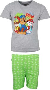 Paw Patrol Kinder Jungen kurzarm Schlafanzug Pyjama Shirt Shorts – Grau / 140