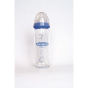 Lansinoh Weithalsflasche Glas 240 ml mit Sauger M 1 St