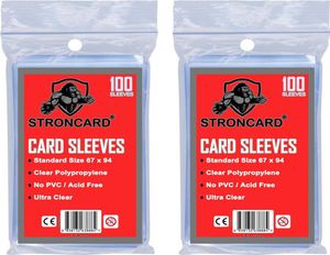 STRONCARD® - Standard Karten Hüllen Schutzhüllen Pokemon Yu-Gi-Oh! Magic (200x Soft Sleeves)