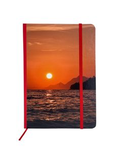 Notizbuch A5 Hardcover Kunstleder Skizzen Reise 160 Seiten Sonnenuntergang Meer