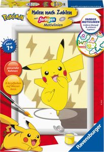 Ravensburger Malen nach Zahlen 20084 - Pikachu - Kinder ab 7