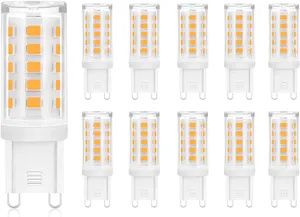 ZMH 10 Stück Glühbirne G9 Glühlampe Leuchtmittel Warmweiß 3000K LED Lampe 3W Ersatz
