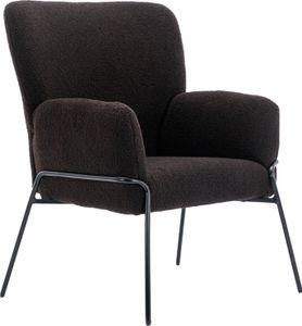 SVITA FREIA Loungesessel modern mit Armlehne Cocktailsessel Polsterstuhl Schwarz