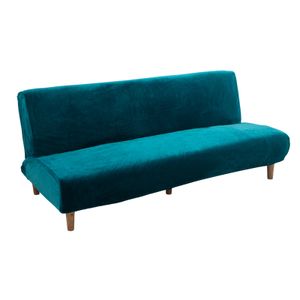 Samt Ohne Armlehnen Sofabezug Sofa überzug Couch Cover Sofa Bezug, S, Blau