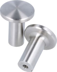 Möbelknopf Schubladenknopf Sockelknopf Türknopf Edelstahl Schrankknopf Kommodenknopf 32mm