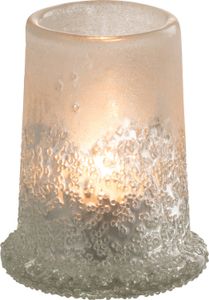 J-Line Teelichthalter Zucker Glas Weiß Small