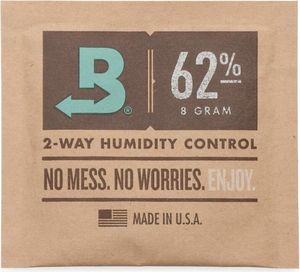 Boveda Hygro Pack 8 Gramm 62% Luftfeuchtigkeit - Kräuter Trocknen Feminisieren Ernte Anbau Indoor Outdoor Erntehelfer Ernten