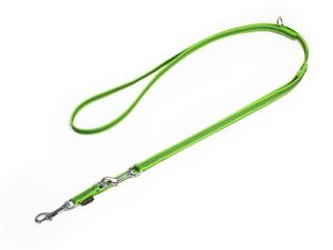 Mystique® Gummierte Umhängeleine Leine 12mm Standard Karabiner neon grün 2m