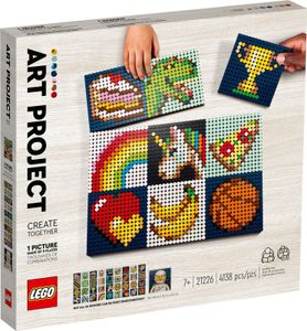 LEGO 21226 Art Gemeinsames Kunstprojekt, Canvas-Wanddeko, Bastelset für Erwachsene und Kinder, kreatives Spielzeug und Geschenk