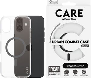 CARE by PanzerGlass Case Flagship Black MagSafe iPhone 16 Plus | CARE