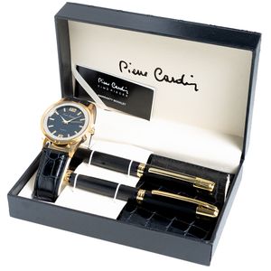 Pierre Cardin Geschenk Set Uhr & Geldbörse & Kugelschreiber PCX7870EMI