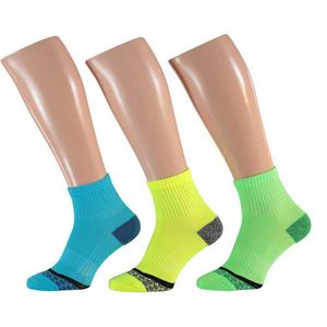 3 Paar Herren Damen Sneaker Running Socks Kompression Schnelltrocknend Reflektierend Gepolstert (3er-Multi-43-46)