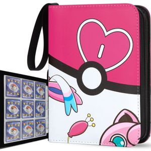 Pokemon Sammelalbum Pokemon Kartenordner , Kompatibler Scrapbook-Kartenhalter ,rosa, 900 Taschen