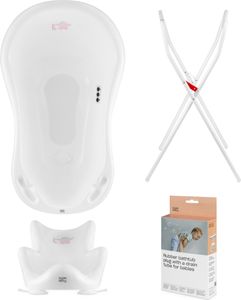 Babywanne, Sitz, Ständer, Abfluss – Weiß