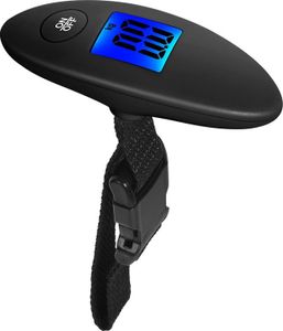 INF Přenosná váha ve tvaru vřetene, 40 kg/10 g, s podsvícením pro zavazadla