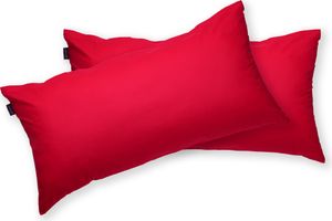 Brielle 2er Set 100% Baumwolle Kissenbezug mit verdecktem Reißverschluss 40 x 80 cm Rot