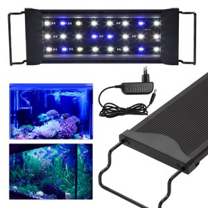 VINGO LED Aquarium Beleuchtung Wasserfest 30-50cm Weiss+Blau Aufsetzleuchte