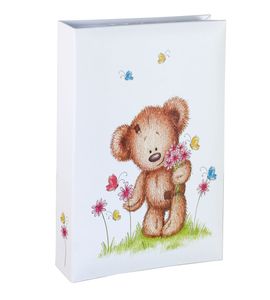 Baby Bear Flower Fotoalbum für 300 Fotos in 10x15 cm Kinder Memoalbum Foto Album