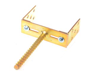 Aqbau® U-Pfostenträger verstellbar zum Einbetonieren Feuerverzinkt Gold (0-200mm)