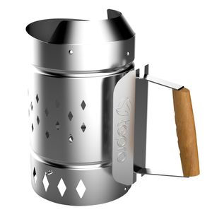 Tepro Anzündkamin XL für Holzkohle Stahl silber