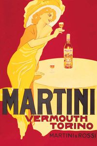 Martini -Vermouth Torino - Retro - Poster Druck - Größe 61x91,5 cm
