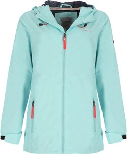 Coastguard Damen Jacke Reflektierend mit Kapuze - Moderne Outdoor-Jacke mit Reißverschluss-Außentaschen in Türkis Größe 38
