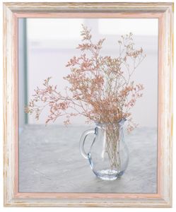 Artemis Echtholz zweifarbig 60 x 90 cm Bilderrahmen Rosé Weiß Vintage