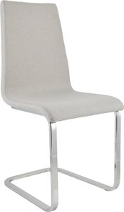 t m c s Tommychairs - Konzolová stolička LONDON s vysokopevnostným obdĺžnikovým konzolovým rámom z ocele a sedadlom z viacvrstvového dreva čalúneným a potiahnutým látkou vo farbe perleťovo sivá