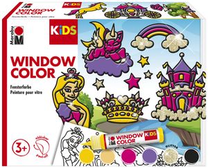 Marabu KiDS Window Color-Set "Prinzessin" 6 x 25 ml