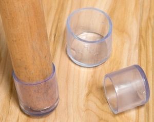 Nábytkové krytky nôh stoličiek 19 mm Priehľadné