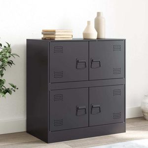 vidaXL Sideboard Schwarz 67x39x73 cm Stahl