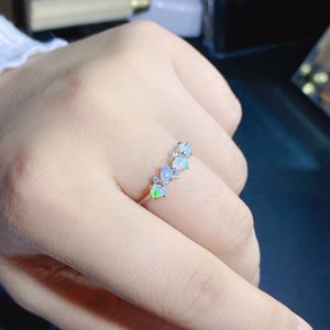 Natürlicher Opalring 925 Silber Damenring Opal Hochzeit Verlobungsgeschenk
